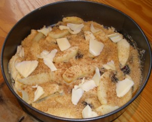 Easy Blackberry and Apple Cake Oven Ready